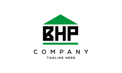 BHP three letters house for real estate logo design