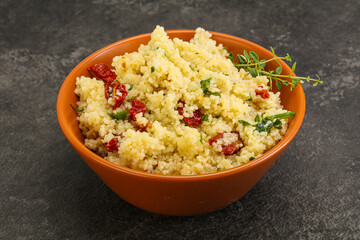 Vegetarian uisine - couscous with vegetables