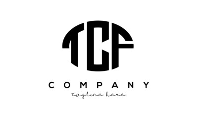 TCF three Letters creative circle logo design