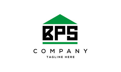 BPS three letters house for real estate logo design