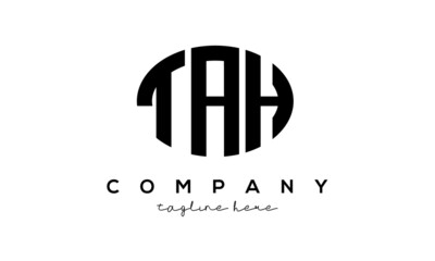 TAH three Letters creative circle logo design