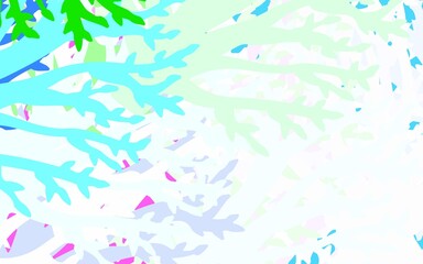 Light Multicolor vector abstract design with leaves, branches.