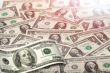 Money, US dollar bills background. Finance and Economy concepts.