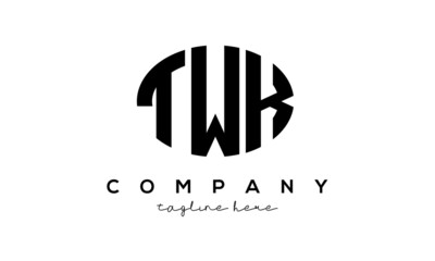 TWK three Letters creative circle logo design