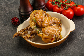 Rabbit stew in spicy sauce