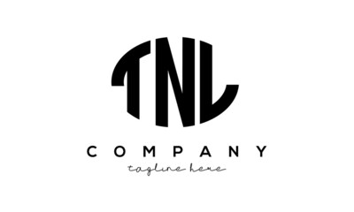 TNL three Letters creative circle logo design