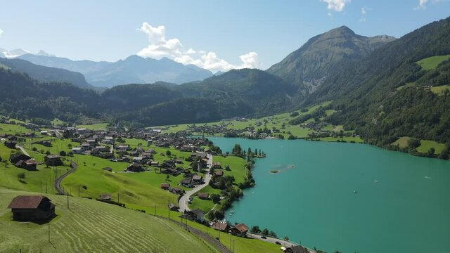 The incredible beauty of Lungern and its lake, Switzerland. 