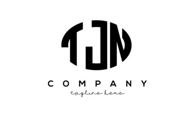 TJN three Letters creative circle logo design