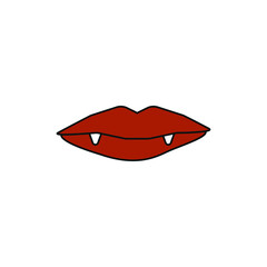 cartoon halloween vampire lips. Vector illustrations. icon
