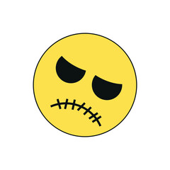 cartoon halloween face. Vector illustrations. icon