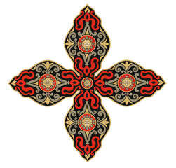 SYMBOLS OF THE CATHOLIC CHURCH, WITH CROSSES DECORATED FOR SACRED DRESSES