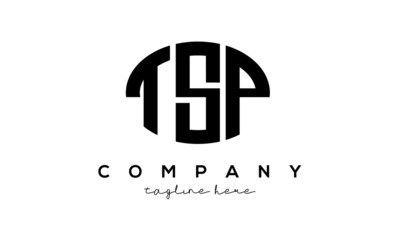 TSP three Letters creative circle logo design