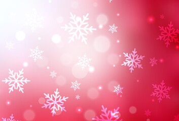 Light Red vector backdrop in holiday style.