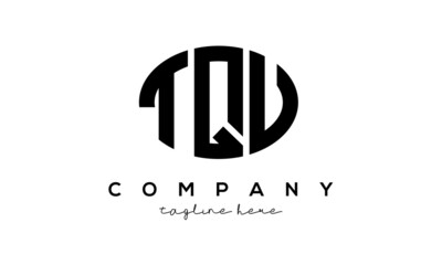 TQU three Letters creative circle logo design
