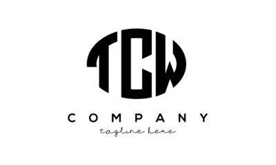TCW three Letters creative circle logo design