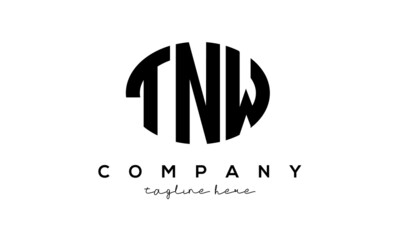 TNW three Letters creative circle logo design