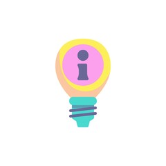 FAQ lamp flat icon