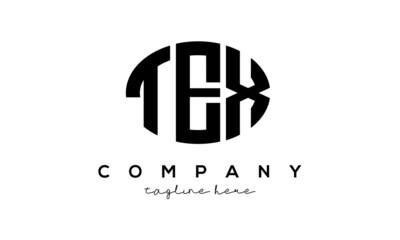 TEX three Letters creative circle logo design