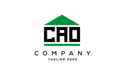 Fototapeta premium CAO three letters house for real estate logo design