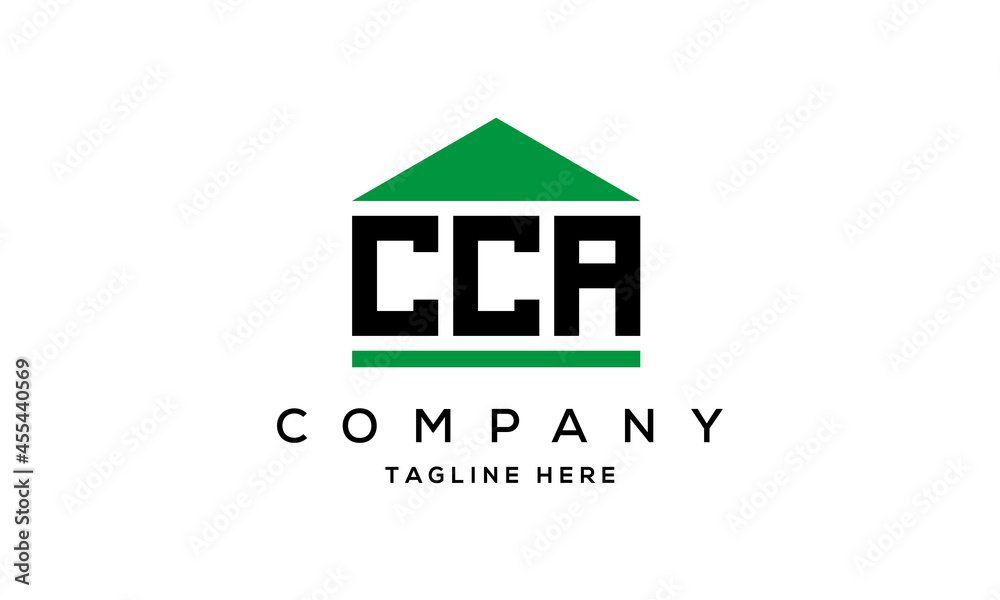 Wall mural CCA three letters house for real estate logo design