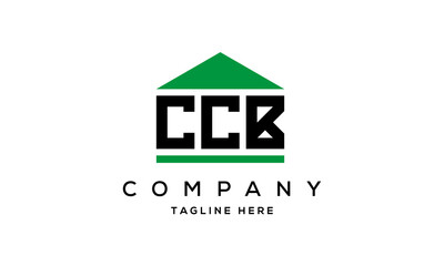CCB three letters house for real estate logo design