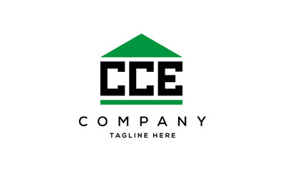 CCE three letters house for real estate logo design