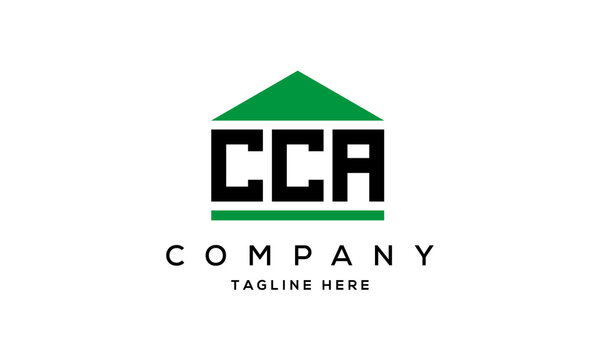 CCA three letters house for real estate logo design