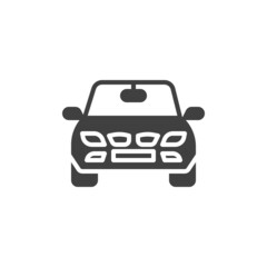 Car front view vector icon