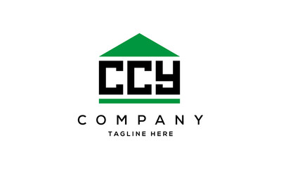 CCY three letters house for real estate logo design