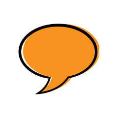 Vector Abstract Speech Bubble on White Background