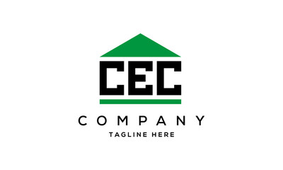 CEC three letters house for real estate logo design