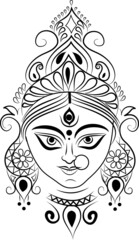 Durga face intricate art work