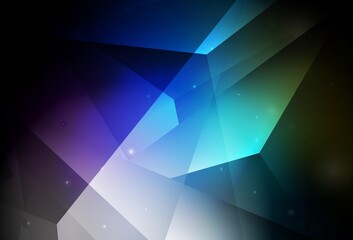 Fototapeta premium Dark Multicolor vector layout with lines, triangles.