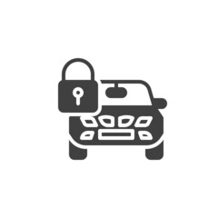 Car lock vector icon