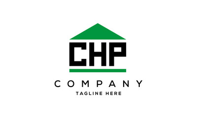 CHP three letter house for real estate logo design