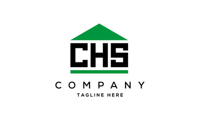 CHS three letter house for real estate logo design