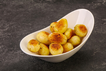 Roasted baby potato in the bowl