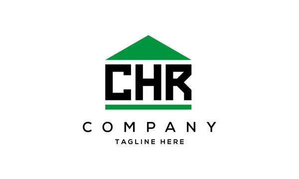 CHR three letter house for real estate logo design