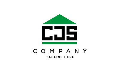 CJS three letter house for real estate logo design