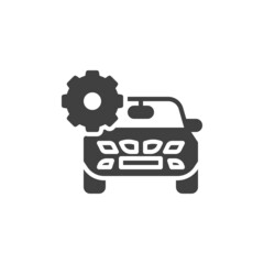 Car repair service vector icon