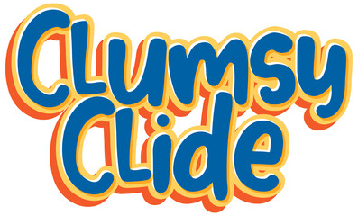 Clumsy Clide logo text design - obrazy, fototapety, plakaty