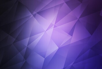 Obraz premium Dark Purple vector gradient triangles template.