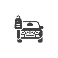 Car rental service vector icon