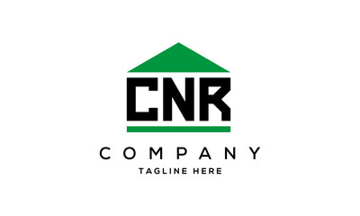 CNR three letter house for real estate logo design vector
