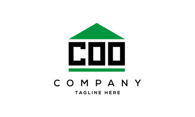 Fototapeta premium COO three letter house for real estate logo design vector