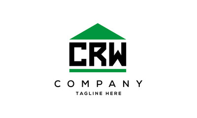 letter CRW house for real estate logo design vector