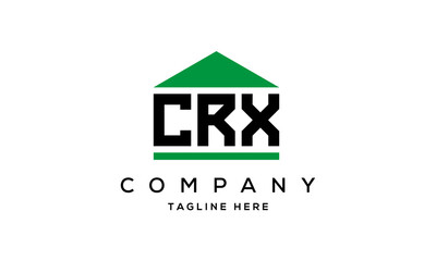 letter CRX house for real estate logo design vector