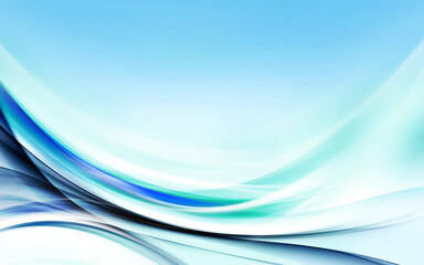 Abstract blue and green light waves background. Modern futuristic design.