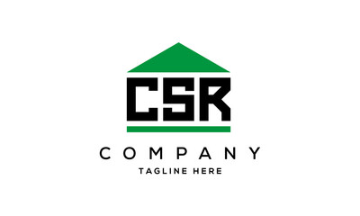 Fototapeta premium letter CSR house for real estate logo design vector