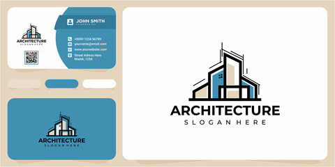 Architecture logo design. Luxury Color Simple Abstract Architecture Logo Design. Building architecture logo design concept inspiration